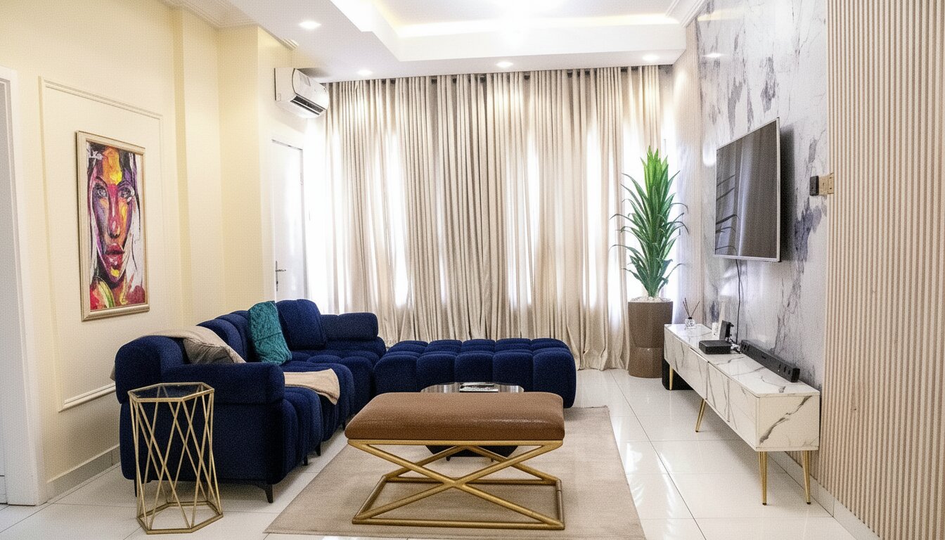 Spacious living area — Okin Homes Lekki